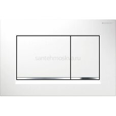 Смывная клавиша Geberit Sigma 30 115.883. KJ.1 белый/глянцевый хром Смывная клавиша Geberit Sigma 30 115.883. KJ.1 белый/глянцевый хром