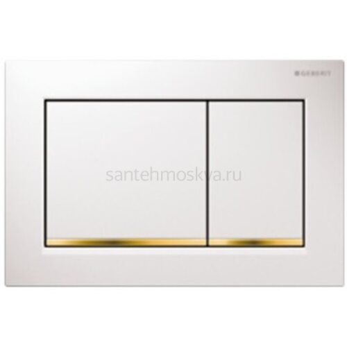 Смывная клавиша Geberit Sigma 30 115.883. KK.1 белый/золото