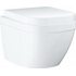 Инсталляция GROHE Rapid SL 38775001, 4 в 1 с кнопкой смыв + Унитаз подвесной GROHE Euro Ceramic, 39206000
