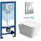Инсталляция Grohe Rapid SL 38772001, 3 в 1 с кнопкой смыва + унитаз BelBagno Due BB5171CH-TOR/SC TORNADO