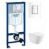 Инсталляция Grohe Rapid SL 38772001, 3 в 1 с кнопкой смыва + унитаз Ganzer GZ19321 Инсталляция Grohe Rapid SL 38772001, 3 в 1 с кнопкой смыва + унитаз Ganzer GZ19321