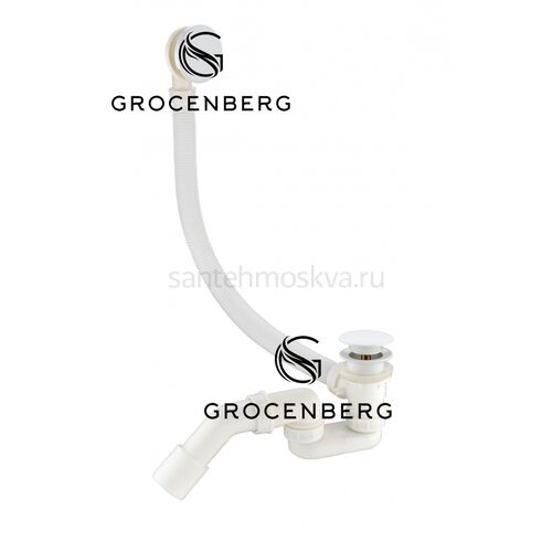 Автоматический сливы-перелив для ванны Grocenberg GB230W Белый
