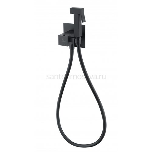 Гигиенический душ со смесителем GROCENBERG GB008BL с термостатом Черный матовый
