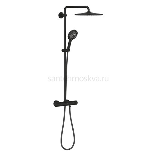 Душевая система с термостатом для душа Grohe Rainshower SmartActive 310, 22119KF0 [фантомный чёрный] фантомный чёрный