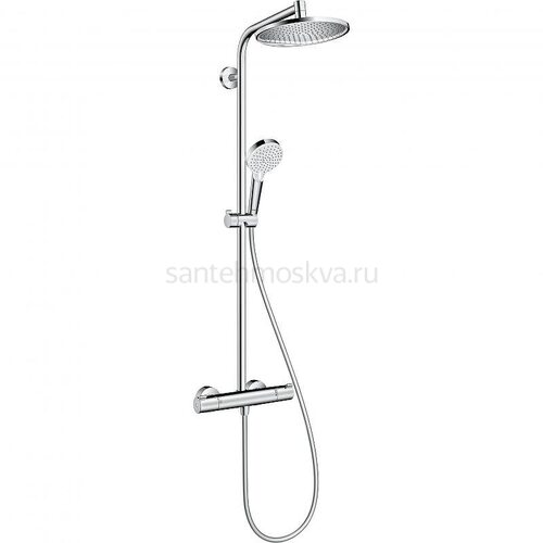 Душевая система hansgrohe Crometta S 240 1jet EcoSmart с термостатом 27268000, хром