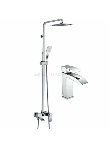 Набор для ванны 2 в 1 HANSEN HL37044 хром (Хансен)