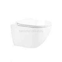 Унитаз подвесной Ceruttispa Amici Aria Tornado CT11388 безободковый, с микролифтом, смыв Tornado, антивсплек