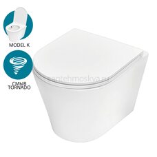 Spring K Подвесной унитаз MODEL K с сидением 480x360 мм белый 9700997, TORNADO