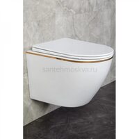 Унитаз подвесной безободковый с сиденьем Ancona Z19-15W Zandini