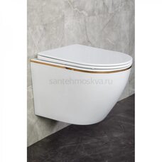 Унитаз подвесной безободковый с сиденьем Ancona Z19-15W Zandini