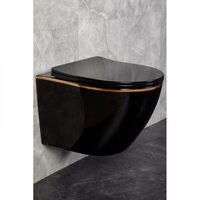 Унитаз подвесной безободковый с сиденьем Ancona Black Z19-15B Zandini