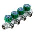 Коллектор FAR FK 3824 3412TP регулирующий проходной ВР-НР 3/4"х1/2" с 4 отводами