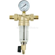 Фильтр тонкой очистки промывной с манометром, Tim JH-1002 1/2" для холодной воды