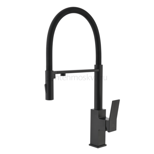 05126-C Смес. для кухни с гиб МАГ. изл. и под. фильт. (ЧЕРНЫЙ) (10/1шт)