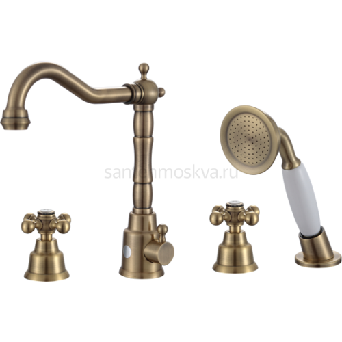 09033-D Смеситель на борт ванны (4-отв) (6/1шт)