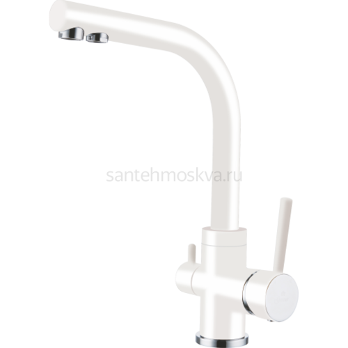 16025-F Смеситель (БЕЛЫЙ) с фильтром (10/1шт) Л/К