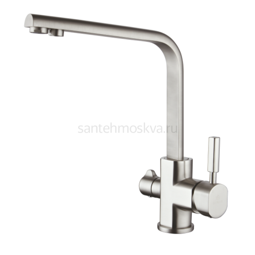 16034-G Смеситель для кухни на две воды (САТИН) (10/1шт) Л/К