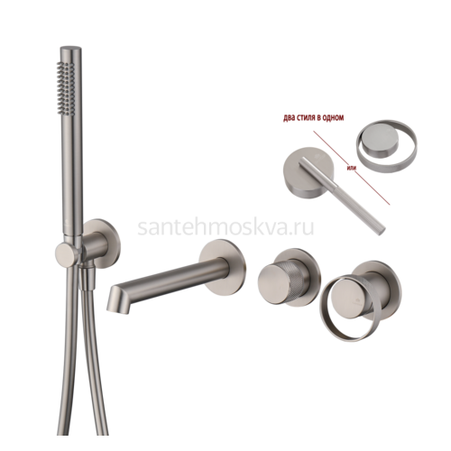 19134-G Встроенный смес. для ванны (САТИН) (6/1шт)