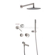 19165-G Смеситель встраиваемый для душа с 3-функ. (САТИН) 19165-G Смеситель встраиваемый для душа с 3-функ. (САТИН)