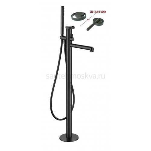 19181-Q Смеситель напольный для ванны (ГРАФИТ) (5/1шт)