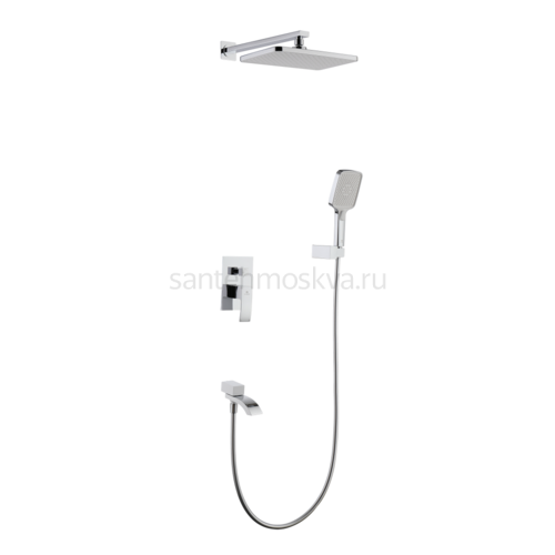44165-F Смеситель встраиваемый для душа с 3-функ. (Белый/Хром) (6/1шт)