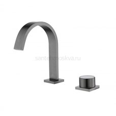 01111-Q Смеситель на борт раковины (2-отв,ГРАФИТ) (10/1шт)