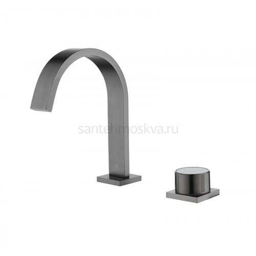 01111-Q Смеситель на борт раковины (2-отв,ГРАФИТ) (10/1шт)