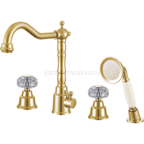 09034-E Смеситель на борт ванны (4-отв) (6/1шт) Л/К