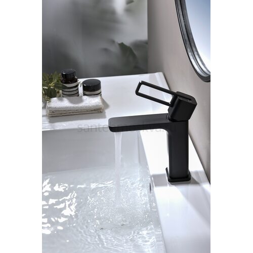 12111-C Смеситель од. для раковины (ЧЕРНЫЙ) (10/1шт)