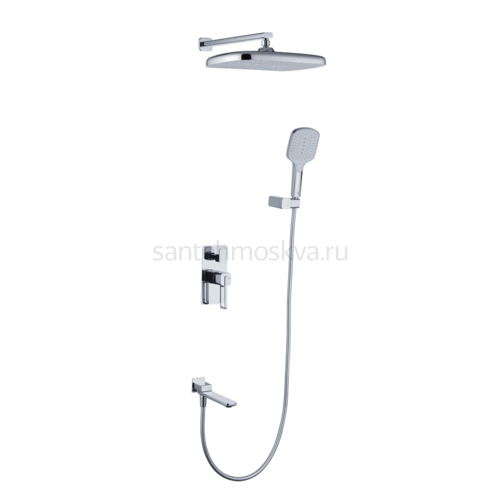 12165 Смеситель встраиваемый для душа с 3-функ. (ХРОМ) (6/1шт)