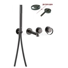 19134-Q Встроенный смес. для ванны (ГРАФИТ) 19134-Q Встроенный смес. для ванны (ГРАФИТ)