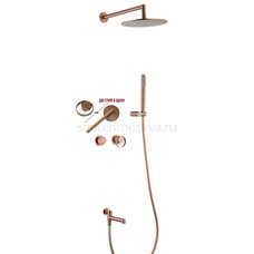 19165-R Смеситель встраиваемый для душа с 3-функ. (Роз. Золото) 19165-R Смеситель встраиваемый для душа с 3-функ. (Роз. Золото)