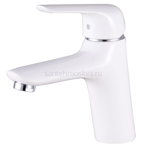 24011-F Смеситель для умывальника (БЕЛЫЙ) (10/1шт) Л/К
