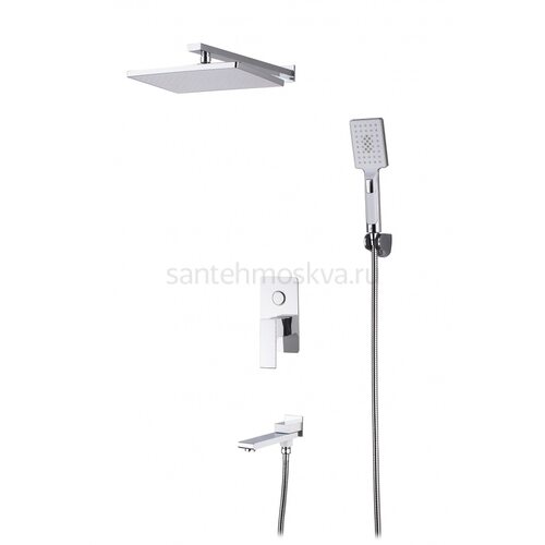 28065-F Встроенный смес для душа с 3-функ. (бел.+хром) (6/1шт) Л/К
