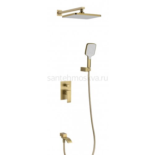 44165-S Смеситель встраиваемый для душа с 3-функ. (матовое золото) (6/1шт)