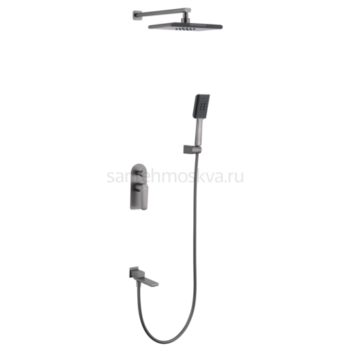 02165-Q Смеситель встраиваемый для душа с 3-функ. (ГРАФИТ) (6/1шт)