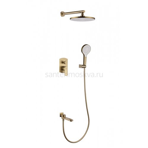 06165-S Смеситель встраиваемый для душа с 3-функ. (матовое золото) (6/1шт)