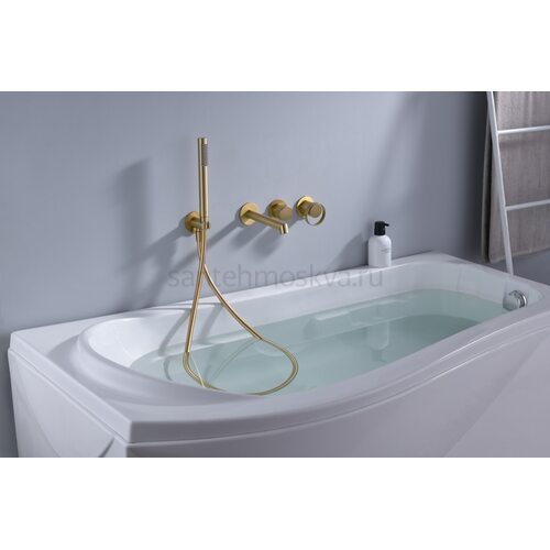 19134-S Встроенный смес. для ванны (матовое золото) (6/1шт)