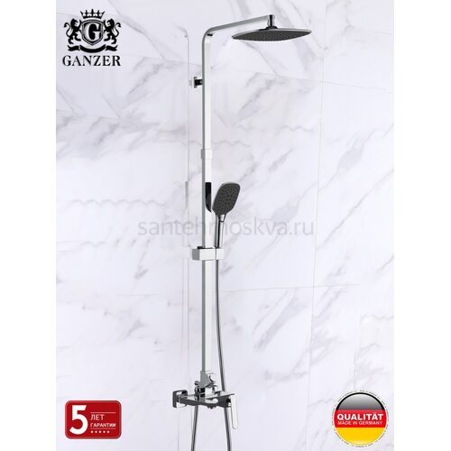 26061-C Душевой релинг (черный,хром) (4/1шт) Л/К