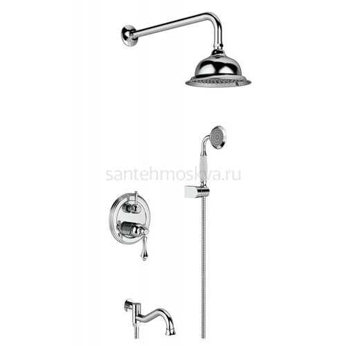 77065 Встроенный смес для душа с 3-функ. (ХРОМ) (5/1шт)