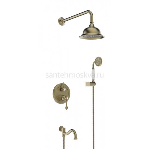 77065-D Встроенный смес для душа с 3-функ. (БРОНЗА) (5/1шт)