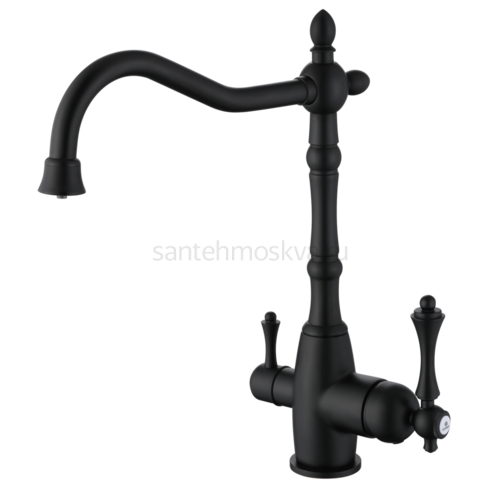77122-C Смеситель для кухни с под. филь. (ЧЕРНЫЙ) (10/1шт)