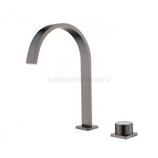 01112-Q Смеситель на борт раковины (2-отв,ГРАФИТ) (10/1шт)