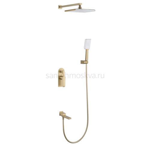 02165-S Смеситель встраиваемый для душа с 3-функ. (матовое золото) (6/1шт)