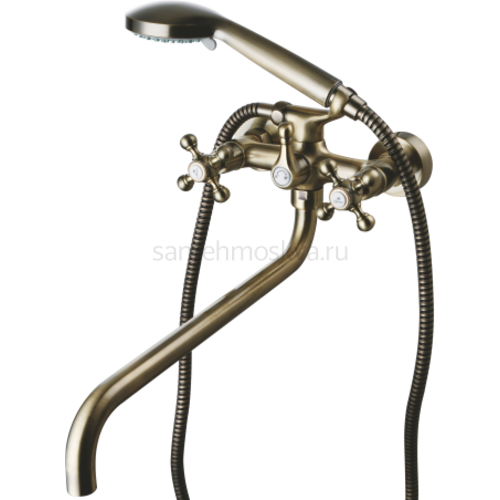 09041-D Смеситель 2-ух руч. для ванны (БРОНЗ) (6/1шт)