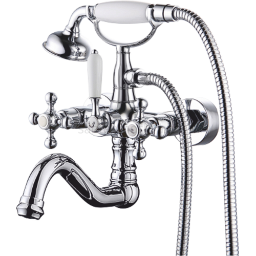 09135 Смеситель двухвентельный для ванны "