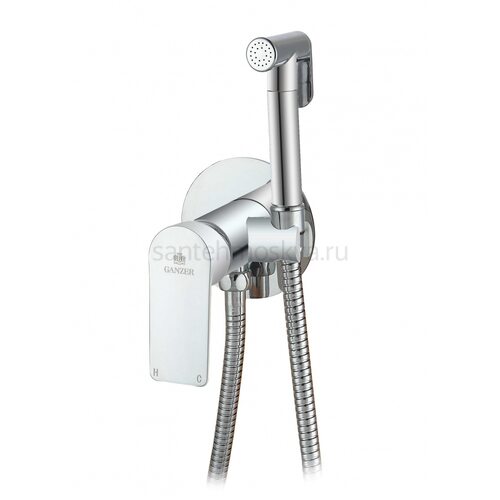 21157 Смеситель встраиваемый с ГИГ. душом (ХРОМ) (10/1шт)