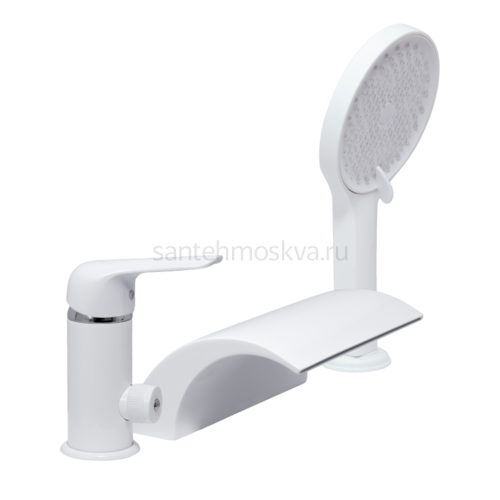 24033-F Смеситель на борт ванны (БЕЛЫЙ)