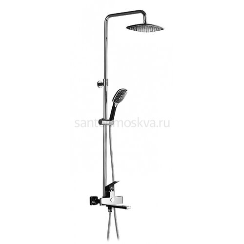 28061-C Душевой релинг (черный,хром) (4/1шт) Л/К