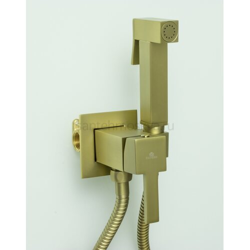 72101-S Set Смеситель встраива. для биде КВАДРАТ (матовое золото) (10/1шт)